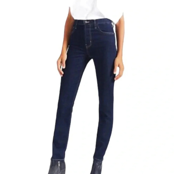 Current Elliott Jeans The Stovepipe High Waist Jean Size 26 Dark Wash NWT - Picture 11 of 11